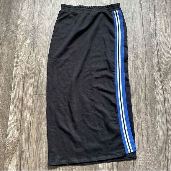 ZARA Athletic Stripe Side Slit Maxi Skirt - Picture 3 of 12